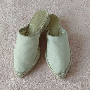 Pointy Canvas Espadrilles Slip Ons